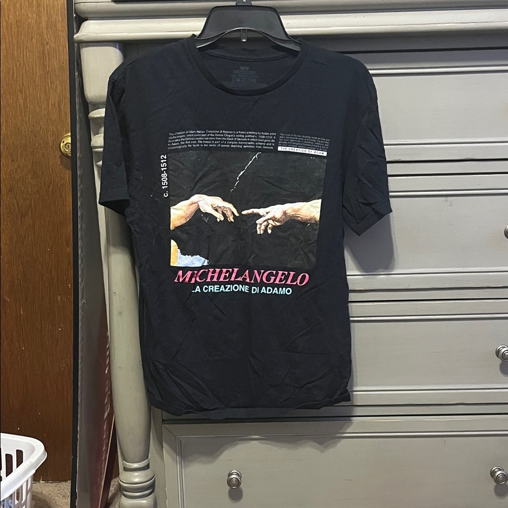Michelangelo Black Artistic Tee